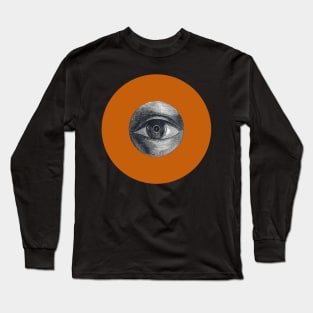 Halloween All Seeing Eye, Signs, and Omens - Orange and Black Long Sleeve T-Shirt